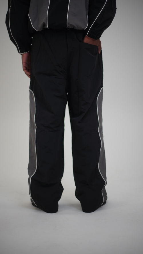 Track pants logo, men & women - Black and grey