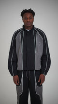 Windbreaker logo, men & women - Black and grey